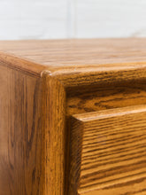 Load image into Gallery viewer, Vintage Oak BoHo Nightstands Pair

