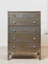 Load image into Gallery viewer, Metal Primitive Highboy Dresser
