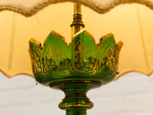 Load image into Gallery viewer, Hollywood Regency Pair of Green Lamps
