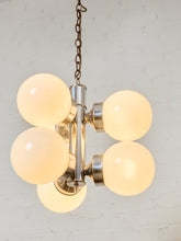 Load image into Gallery viewer, Italian Vintage Chrome Pendant Chandelier

