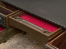 Load image into Gallery viewer, Spanish Revival Studded Leather and Wood Executive Desk
