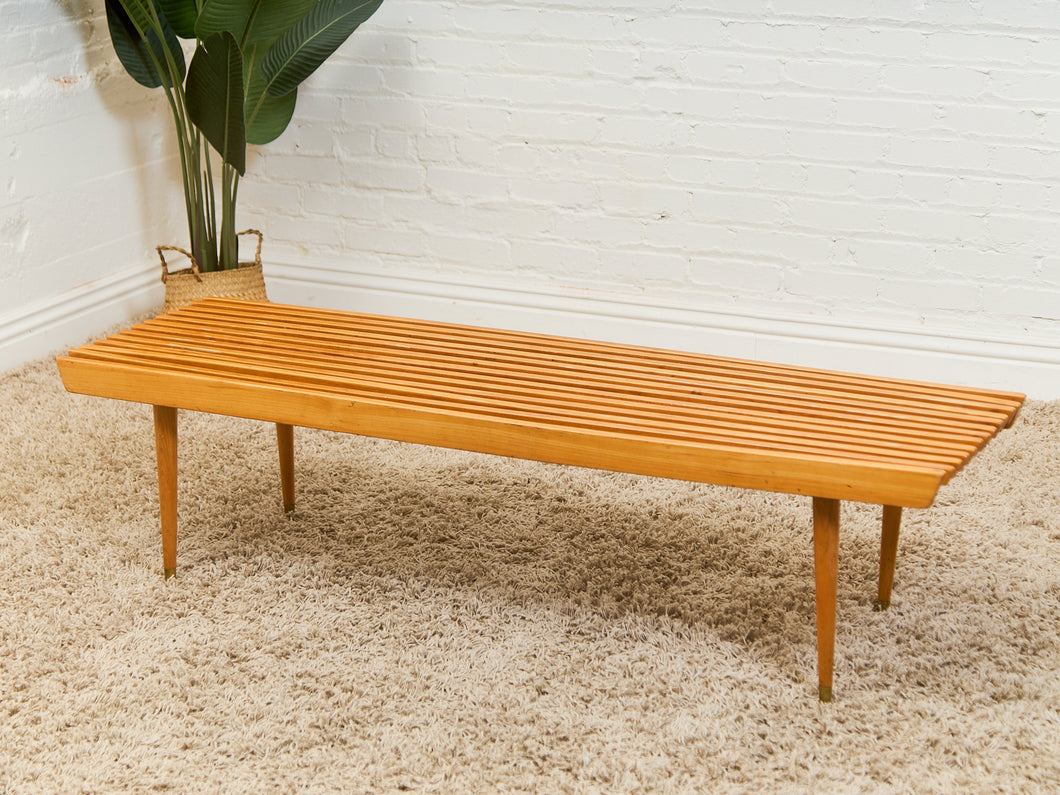 Vintage Mid Century Slat Coffee Table