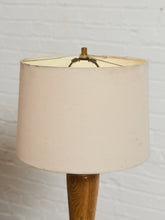 Load image into Gallery viewer, Danish Modern Oak Lamp Hourglass
