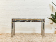 Load image into Gallery viewer, Brass and Chrome Tubular Entry-table
