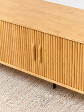 Load image into Gallery viewer, Mitza Blonde Tambour Door Credenza
