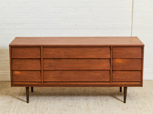 Load image into Gallery viewer, 9 Drawer Louvered Drawer Dresser
