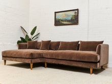 Load image into Gallery viewer, Rowan Sectional Sofa in Chocolate
