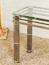 Load image into Gallery viewer, Brass and Chrome Tubular Entry-table
