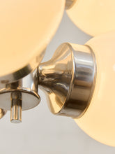 Load image into Gallery viewer, Italian Vintage Chrome Pendant Chandelier
