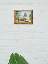 Load image into Gallery viewer, Vintage Framed Landscape Oil Painting with Gilt Frame
