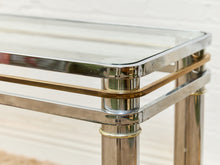Load image into Gallery viewer, Brass and Chrome Tubular Entry-table
