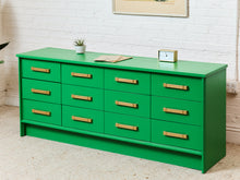 Load image into Gallery viewer, Kelly Green 9 Drawer Dresser
