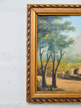 Load image into Gallery viewer, Vintage Framed Landscape Oil Painting with Gilt Frame
