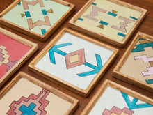 Load image into Gallery viewer, Vintage Southwestern Handmade Wood Framed Coasters
