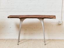 Load image into Gallery viewer, French Vintage Live Edge Modernist Entry table
