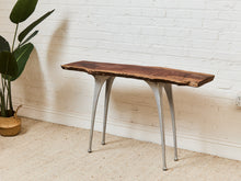 Load image into Gallery viewer, French Vintage Live Edge Modernist Entry table
