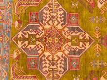 Load image into Gallery viewer, Antique Kazak Hand-loomed Rug Olive Green
