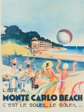 Load image into Gallery viewer, Monte Carlo Beach Wall Art Framed
