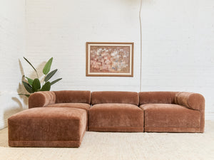 Emma Sofa with Ottoman in Amici Tobacco – Sunbeam Vintage