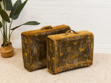 Load image into Gallery viewer, Medium French Vintage Patchwork Luggage
