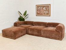 Load image into Gallery viewer, Emma Sofa with Ottoman in Amici Tobacco
