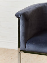 Load image into Gallery viewer, Set of 4 Curved Gray Velvet Counter Stools
