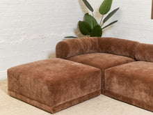 Load image into Gallery viewer, Emma Sofa with Ottoman in Amici Tobacco
