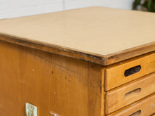 Load image into Gallery viewer, Vintage Distressed Industrial Wood Primitive School House Artist Flat Files Cabinet #2
