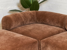 Load image into Gallery viewer, Emma Sofa with Ottoman in Amici Tobacco
