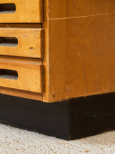 Load image into Gallery viewer, Vintage Distressed Industrial Wood Primitive School House Artist Flat Files Cabinet #2
