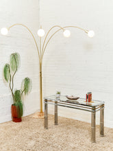 Load image into Gallery viewer, Brass and Chrome Tubular Entry-table
