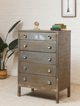 Load image into Gallery viewer, Metal Primitive Highboy Dresser
