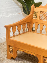 Load image into Gallery viewer, Beautiful Moroccan Unstained Hand Carved Wooden Sofa with Moucharabieh Paneling
