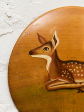 Load image into Gallery viewer, Hand painted Deer Round Art by P. Levine Signed
