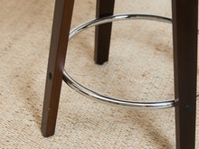 Load image into Gallery viewer, Curved Barstool in Caramel Brown Fabric
