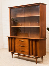 Load image into Gallery viewer, Kent Coffey Foreteller Mid-Century Modern Walnut China Cabinet
