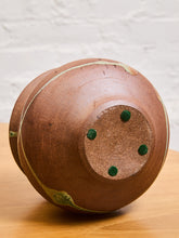 Load image into Gallery viewer, Stoneware Studio Pottery Bulbous Vase with Celadon Detail Glaze
