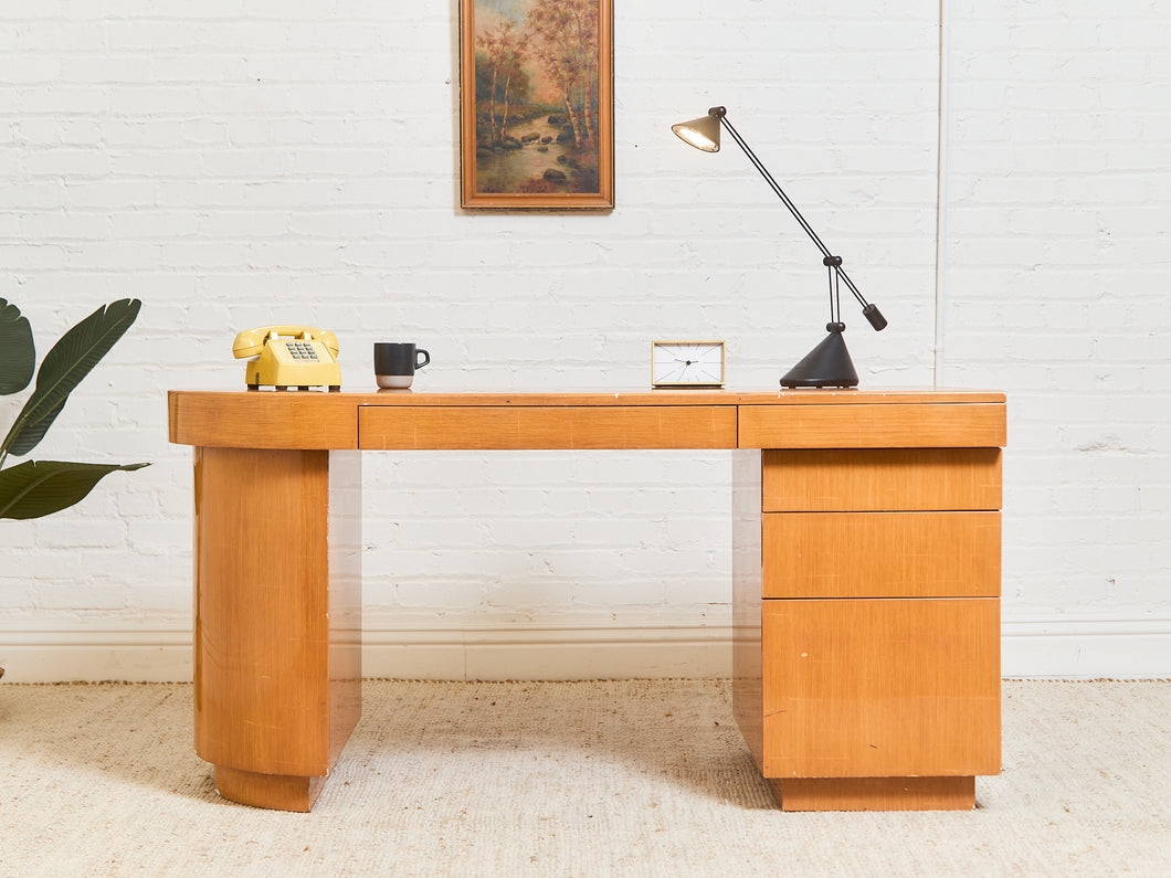 Art Deco Italian Maple Desk