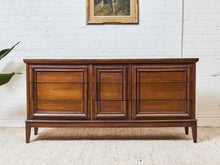 Load image into Gallery viewer, Nine Drawer, Mid-century Vintage Framed Walnut Dresser
