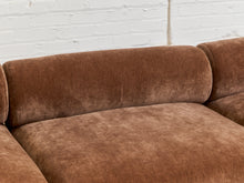 Load image into Gallery viewer, Emma Sofa with Ottoman in Amici Tobacco
