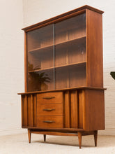 Load image into Gallery viewer, Kent Coffey Foreteller Mid-Century Modern Walnut China Cabinet
