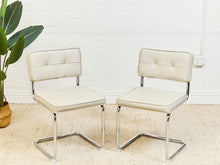 Load image into Gallery viewer, Leather Chrome Dining Chair
