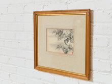 Load image into Gallery viewer, Vintage Mid-Century Asian Art Framed
