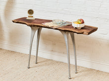 Load image into Gallery viewer, French Vintage Live Edge Modernist Entry table
