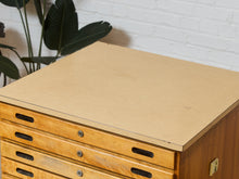 Load image into Gallery viewer, Vintage Distressed Industrial Wood Primitive School House Artist Flat Files Cabinet #3
