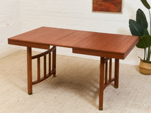 Load image into Gallery viewer, Expandable Dining Table with Sculptural Base Restored
