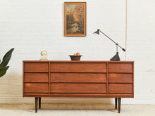 Load image into Gallery viewer, 9 Drawer Louvered Drawer Dresser
