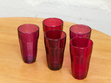 Load image into Gallery viewer, Set of Five Hot Pink Glasses
