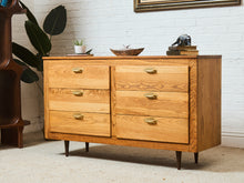 Load image into Gallery viewer, 6 Drawer Oak Vintage Dresser
