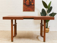 Load image into Gallery viewer, Expandable Dining Table with Sculptural Base Restored
